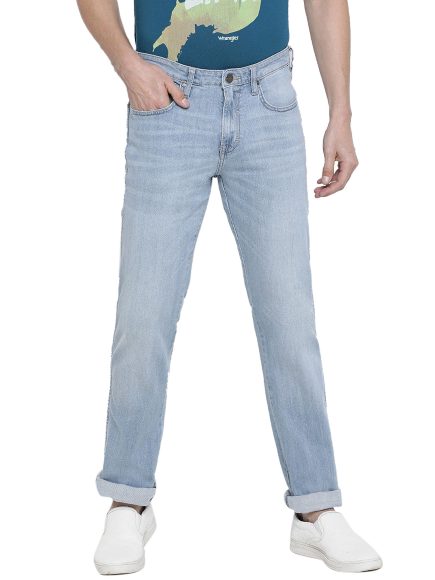 Wrangler Men Light Blue Jeans 