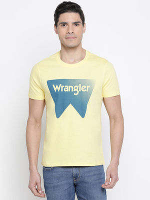 Buy Wrangler Men Yellow T-shirt Online 