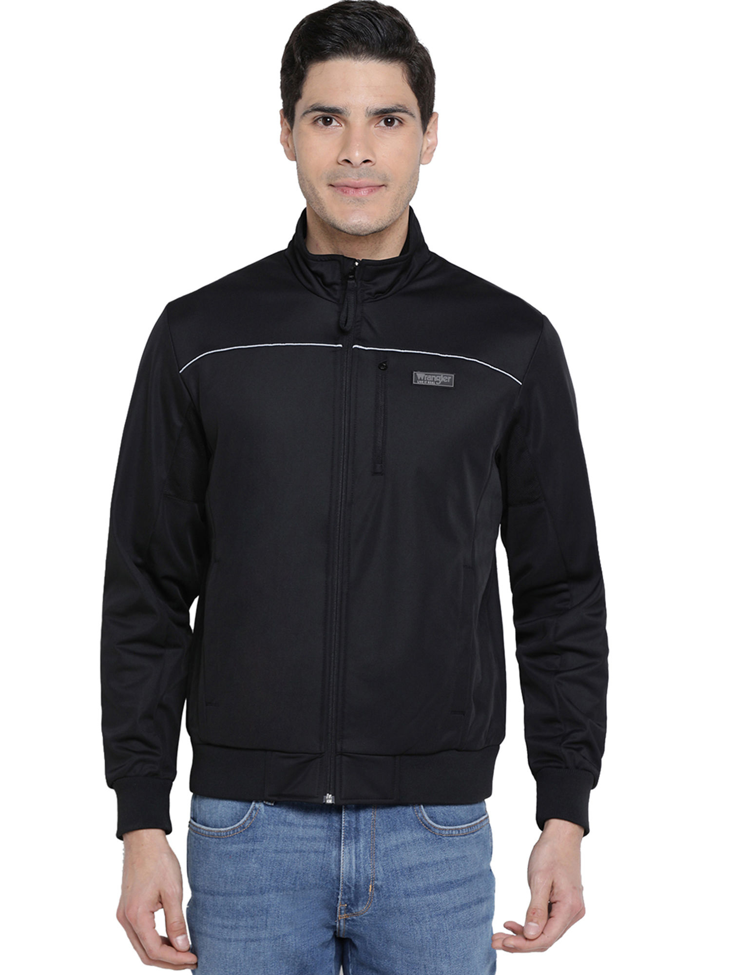 Buy Wrangler Men Black Jacket 