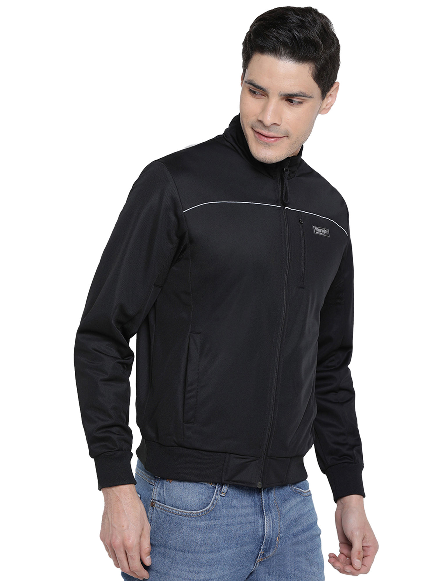 Buy Wrangler Men Black Jacket 