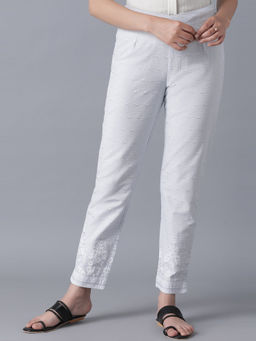 W - Blue Printed Pants