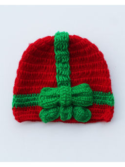 Woonie - Handmade Red Gift Wrap Design Cap