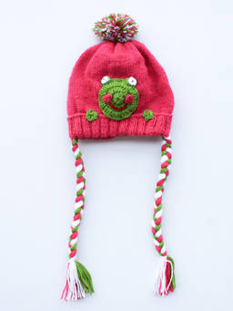 Woonie - Handmade Pink Beanie