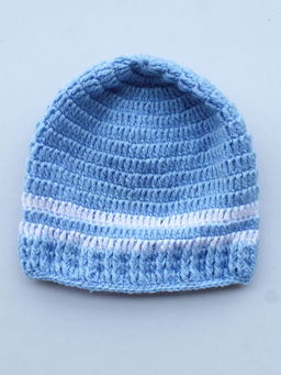 Woonie - Handmade Blue Striped Cap