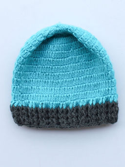 Woonie - Handmade Blue and grey Cap