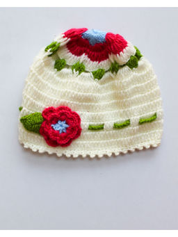Woonie - Handmade Multi Color Granny's Square Cap for Kids