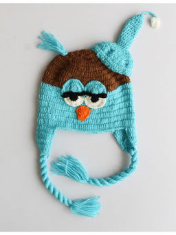 Woonie - Handmade Blue Face Design Beanie for Kids