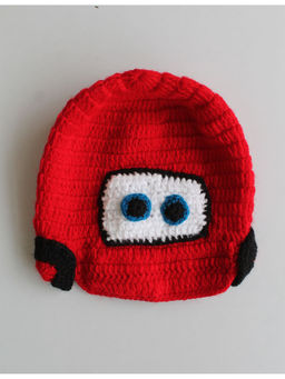 Woonie - Handmade Red Car Cap for Kids