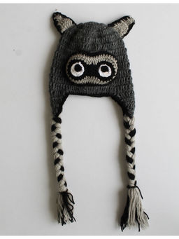 Woonie - Handmade Grey Eyes Design Cap for Kids
