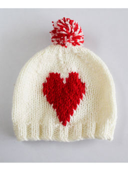 Woonie - Handmade Knitted Heart Cap for Kids