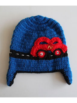 Woonie - Handmade Blue Car Cap for Kids
