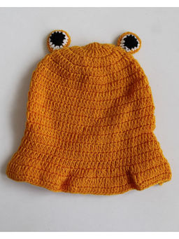 Woonie - Handmade Orange Frog Unisex Cap