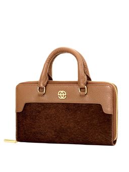Eske - Lisette Zip Around Wallet With Handle Brown (M)