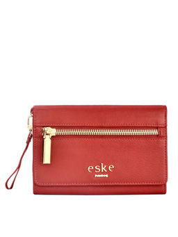 Eske - Edith Small Flap Trifold Wallet Red (S)