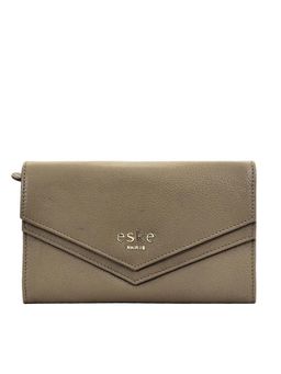 Eske - Bianca Envelope Leather Wallet For Women Taupe (M)