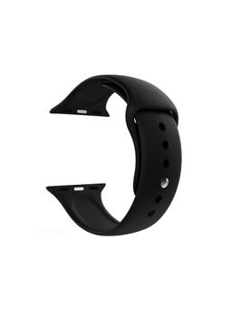 Treemoda - Black Plain Silicone Watch Strap Comptiable With Apple Watch Series 1/2/3/4/5/6
