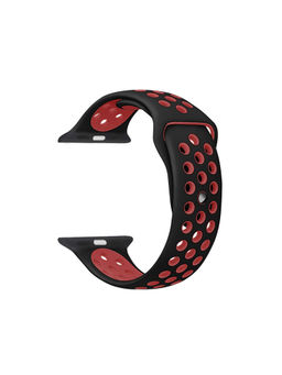 Treemoda - Military Red Black Silicone Watch Strap Comptiable With Apple Watch Series 1/2/3/4/5/6