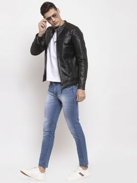 Buy WELBAWT Leather Men Jacket Online 