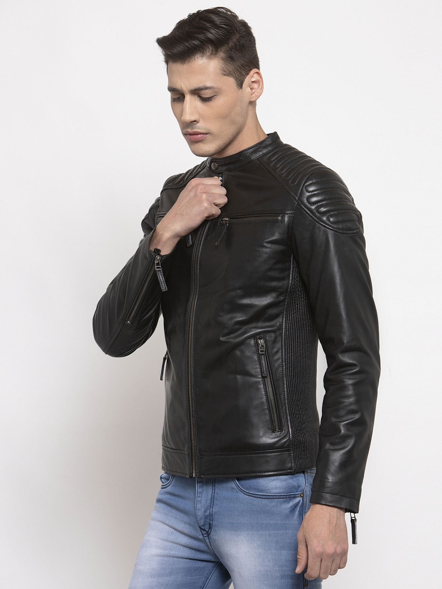 Buy WELBAWT Leather Men Jacket Online 