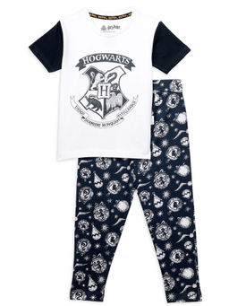 Napchief - Harry Potter Cotton White Nightsuit for Boys & Girls (Set of 2)