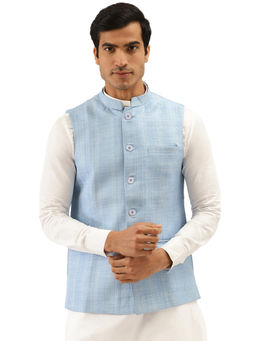 Manyavar - Men's Blue Waistcoat