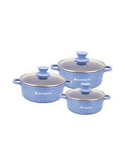 Wonderchef - Granite Die-Cast Casserole 6 Set (Blue)