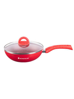 Wonderchef - Granite Wok with Lid 24cm - Red