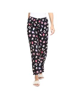 Shopbloom - Cotton Unicorn Print Women's Pajama | Lounge Wear | Night Wear | Bottom Wear - Black