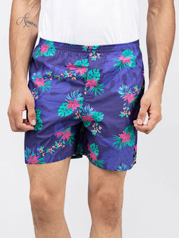 Whats Down - Purple Tropical Boxers