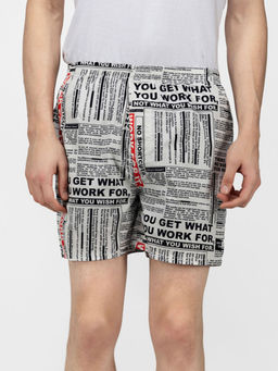 Whats Down - White Motivational Quotes Boxers