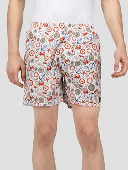 Whats Down - White Nautical Boxers