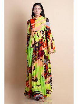 Saksham & Neharicka - Multi-Color Printed Cotton Silk Dress