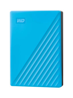 WD - My Passport 4TB External-Portable HDD, Blue - Auto Backup, HW Encryption & Password Protection
