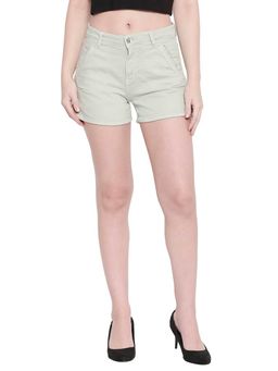 Spykar - Green Cotton Regular Fit Shorts