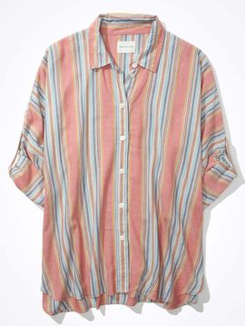 Oversized beach button up shirt Clearance