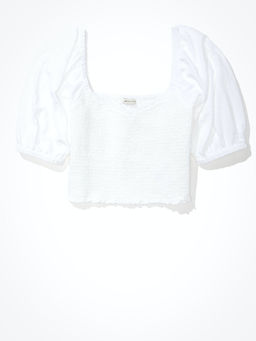 American Eagle - White Solid Shirt