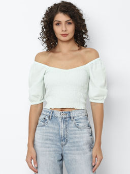 American Eagle - Green Solids Top