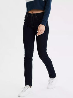 American Eagle - Navy Blue Solid Jeans