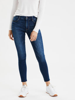 American Eagle - Navy Blue Solid Jeans