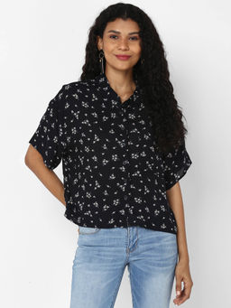 American Eagle - Black Printed Shirt