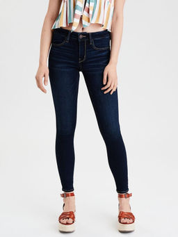 American Eagle - Navy Blue Solid Jeans