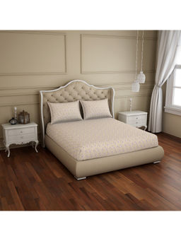 Welspun - 2-In-1 Multicolor Abstract 150 Tc 1 Queen Bed Sheet With 2 Pillow Cover