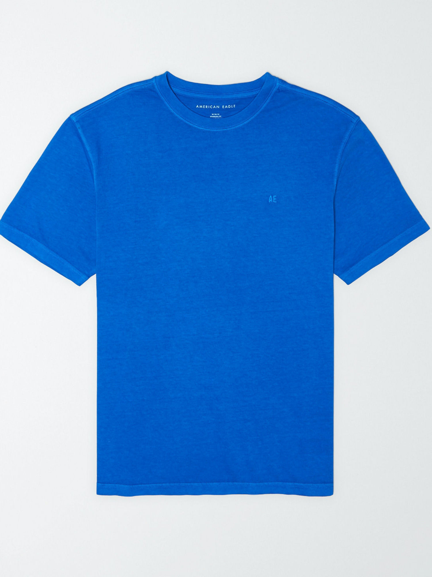 Buy American Eagle Blue Solid T-Shirts 