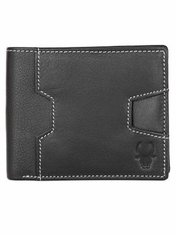 WILDHORN - RFID Protected High Quality Genuine Leather Black Wallet for Men