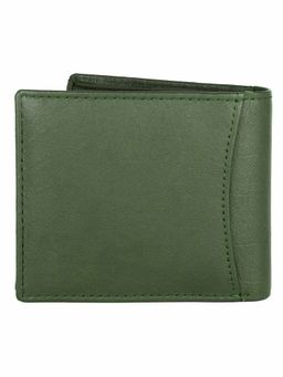 WILDHORN - RFID Protected High Quality Genuine Leather Green Wallet for Men