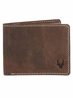 WILDHORN - RFID Protected Genuine High Quality Leather Brown Wallet for Men