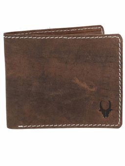 WILDHORN - RFID Protected Genuine High Quality Leather Brown Wallet for Men