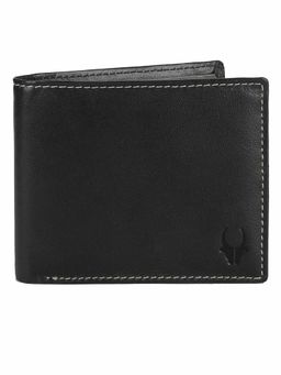 WILDHORN - RFID Protected Genuine High Quality Leather Black Wallet for Men