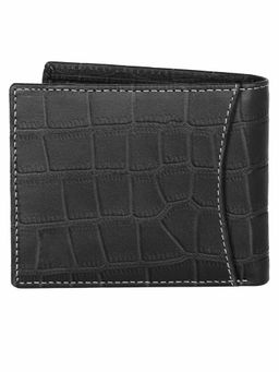 WILDHORN - RFID Protected High Quality Genuine Leather Black Wallet for Men