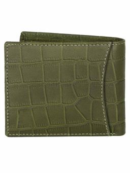 WILDHORN - RFID Protected High Quality Genuine Leather Green Wallet for Men